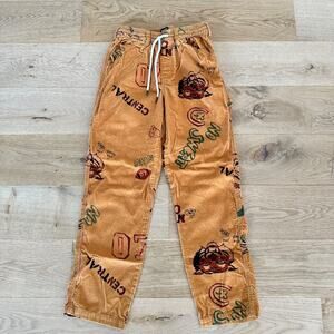 BDG - Mens Doodle Corduroy Painter Pants in Yellow Mustard